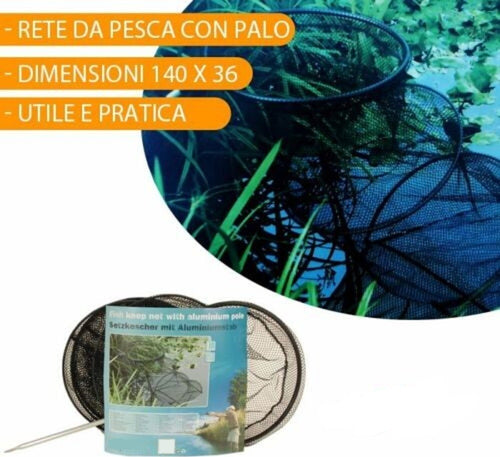Rete Da Pesca Con Palo Alluminio Pesci Gamberi 36x140 Cm Kit Mare Lago Fiume Sport e Tempo Libero > Pesca > Retini > Sport Trade Shop italia - Napoli, Commerciovirtuoso.it
