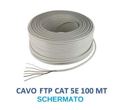 Matassa da 100 mt cavo di rete FTP CAT 5E SCHERMATO