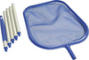 Retino di superficie con manico asta 150 cm 5 sezioni allungabile alluminio piscina