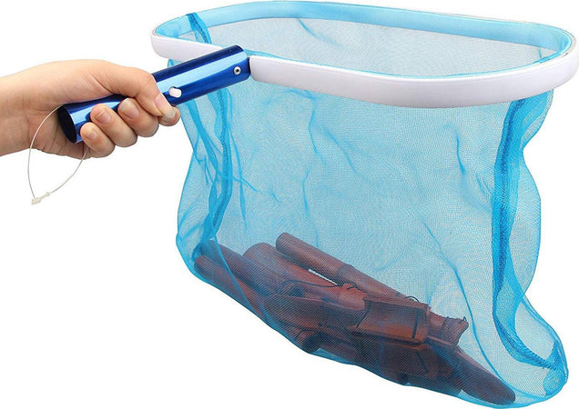 Retino di superficie con sacco raccoglifoglie bordo in alluminio per piscine manutenzione e pulizia