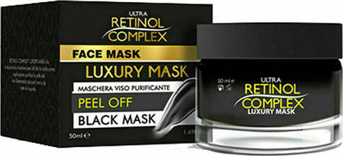 RETINOL-COMPLEX-LUXURY-MASK-MASCHERA-VISO-PURIFICANTE-BLACK-MASK-PEEL-OFF-50ML