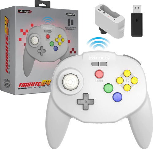 RETRO-BIT-TRIBUTE-64-2.4G-GREY-(GRIGIO)-SWITCH/N64