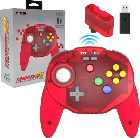 RETRO-BIT-TRIBUTE-64-2.4G-RED-(ROSSO)-SWITCH/N64