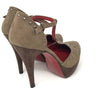 RETRO' Decollétè alto camoscio taupe