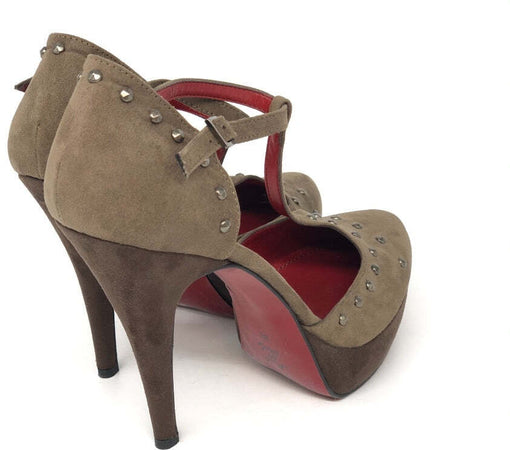 RETRO' Decollétè alto camoscio taupe