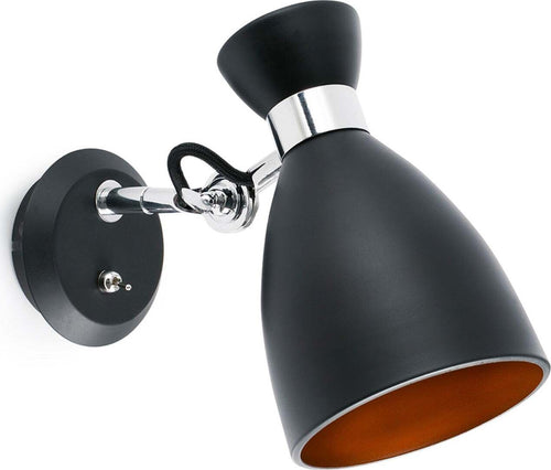 RETRO Lampada da parete nera e rame Illuminazione/Illuminazione per interni/Illuminazioni per pareti/Applique Led Mall Home - Napoli, Commerciovirtuoso.it