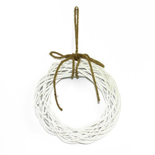 Ghirlanda retro porta natalizio intreccio naturale con corda in juta Ø 35 cm