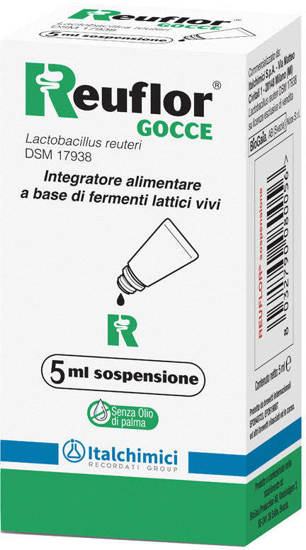 Reuflor gocce fermenti lattici vivi per l'equilibrio della flora intestinale 5ml