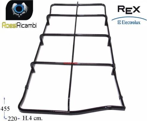 REX ELECTROLUX GRIGLIA SINISTRA PIANO COTTURA PX75 CM.45,5 X 22- 3546169024 Casa e cucina/Grandi elettrodomestici/Accessori e parti di ricambio/Ricambi e accessori per piani cottura/Griglie per piani cottura Rossi Ricambi - Venetico Marina, Commerciovirtuoso.it