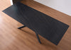 Tavolo Pollux con gambe in ferro e piano in pietra sinterizzata 160/240 x 110 x h 75 cm