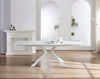 Tavolo Pollux con gambe in ferro e piano in pietra sinterizzata 160/240 x 110 x h 75 cm