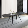 Tavolo Arcturus con gambe in ferro e piano in ceramica, design moderno, 160/240 x 110 x h 75 cm
