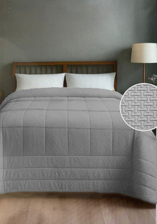 Trapunta Singola Velluto Jacquard Modrian – Effetto Martellato 180x260 cm