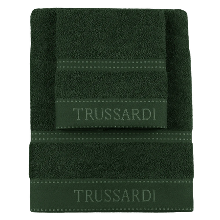 Trussardi Home Set Spugna 1+1 in Puro Cotone Ribbon S32