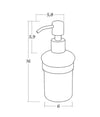 Ricambio Dispenser Porta Sapone Liquido In Vetro Satinato Bagno Accessori