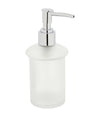 Ricambio Dispenser Porta Sapone Liquido In Vetro Satinato Bagno Accessori