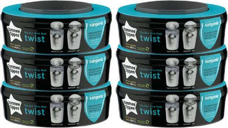 Ricarica contenitore pannolini Tommee Tippee Confezione 6 pezzi Prima infanzia/Cambio del pannolino/Contenitori per pannolini usati e ricariche/Mangiapannolini Scontolo.net - Potenza, Commerciovirtuoso.it