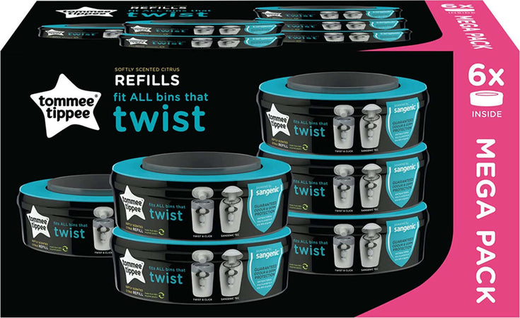 Ricarica contenitore pannolini Tommee Tippee Confezione 6 pezzi Prima infanzia/Cambio del pannolino/Contenitori per pannolini usati e ricariche/Mangiapannolini Scontolo.net - Potenza, Commerciovirtuoso.it