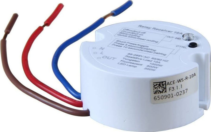 Ricevitore Acegoo Controller Relè Remoto Funziona con Interruttore Luce Senza Fili per lampada telecomando on/off ingresso AC85-265V 10 ampere Solo Ricevitore