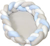 Riduttore Paracolpi  con treccia Amy 210 UNICOLOR WHITE/GRAY/BLUE Casa e cucina/Arredamento/Cameretta bambini/Lettini per neonati e bambini/Baby-nest La Casa Del Bebè - Napoli, Commerciovirtuoso.it