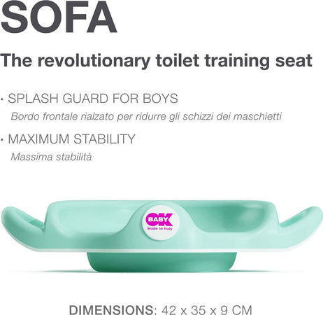 Riduttore per WC con Bordo Antiscivolo Okbaby 926 Sofà Turchese Prima infanzia/Educazione al vasino e pedane/Riduttori per WC Scontolo.net - Potenza, Commerciovirtuoso.it