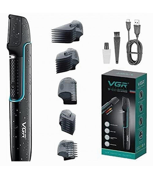 Rifinitore Tagliacapelli Corpo Barba Ipx6 Ricaricabile Senza Fili Con Luce V-602