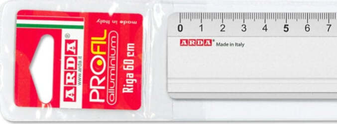 Riga Profil 18260 - 60cm - alluminio - Arda Cancelleria e prodotti per ufficio/Scuola e materiale didattico/Materiale scolastico/Righelli e squadre Eurocartuccia - Pavullo, Commerciovirtuoso.it