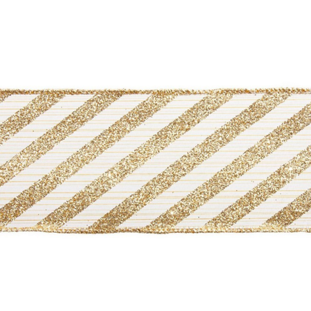Nastro decorativo "Tinsel" oro per confezioni natalizie h 63 mm x 4 mt