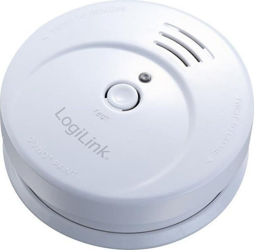 Rilevatore Di Fumo Ottico a Batteria con Sirena LED Lampeggiante Rosso a Muro o Soffitto