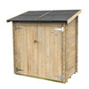 Casetta in legno addossata con doppia porta deposito da giardino Made in Italy 155 x 85 x h 165 cm