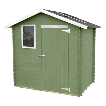 Casetta in legno con porta finestrata deposito da giardino "Made in Italy" 198 x 130 x h 205 cm