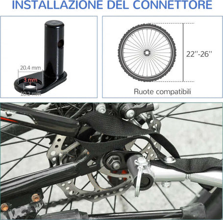 Rimorchio-Bici-Bambini-con-2-Posti,-2-Cinture-di-Sicurezza,-Telaio-in-Acciaio-e-Copertura-in-Tessuto-Oxford-Blu-RE7440-008BURE7