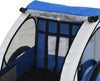 Rimorchio-Bici-Bambini-con-2-Posti,-2-Cinture-di-Sicurezza,-Telaio-in-Acciaio-e-Copertura-in-Tessuto-Oxford-Blu-RE7440-008BURE7