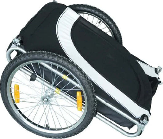 Rimorchio-per-Animali-Domestici-Pieghevole-da-Bicicletta,-bianco-e-nero,-130x90x110cm-NH5B4-0003-029NH5