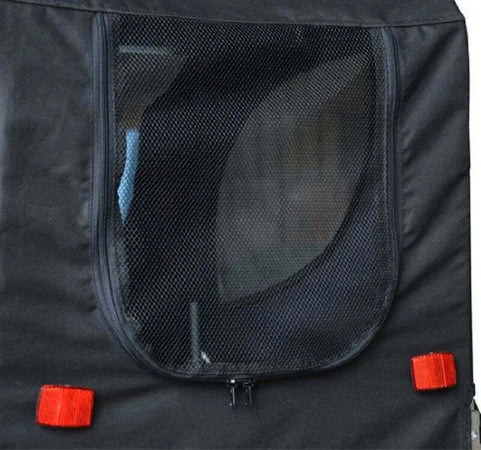 Rimorchio-per-Animali-Domestici-Pieghevole-da-Bicicletta,-bianco-e-nero,-130x90x110cm-NH5B4-0003-029NH5