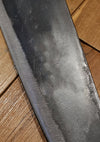 Manaresso con lama in acciaio forgiato e temprato, manico in cuoio da 32 cm
