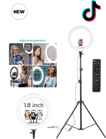 RING-ANELLO-LED-LUMINOSO-CON-STAFFA-E-TELECOMANDO-PER-SMARTPHONE-FOTO-SET
