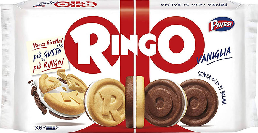 Ringo Vaniglia Expo Pavesi Confezione 24 pz Snack Ringo Vaniglia 55gr. Biscotti Snack Per Merenda Ringo Vaniglia Pavesi Non solo alimenti - Albano Laziale, Commerciovirtuoso.it