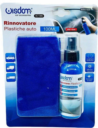 Rinnova Plastiche Per Auto E Moto Kit Con Spray Lucida Igienizza Con Panno Auto e Moto > Auto > Pulizia Auto Trade Shop italia - Napoli, Commerciovirtuoso.it