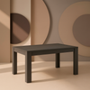 Tavolo Gliese con gambe e piano in MDF, design moderno, per arredo interno 137/185 x 90 h 76 cm