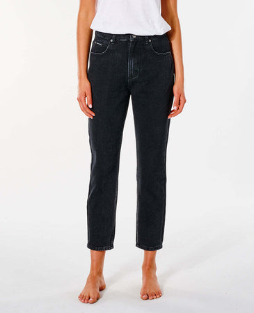Rip Curl Jeans Donna Breaker Straight Leg Jeans Vita alta gamba Stretta Neri 100% Cotone Moda/Donna/Abbigliamento/Jeans Snotshop - Roma, Commerciovirtuoso.it