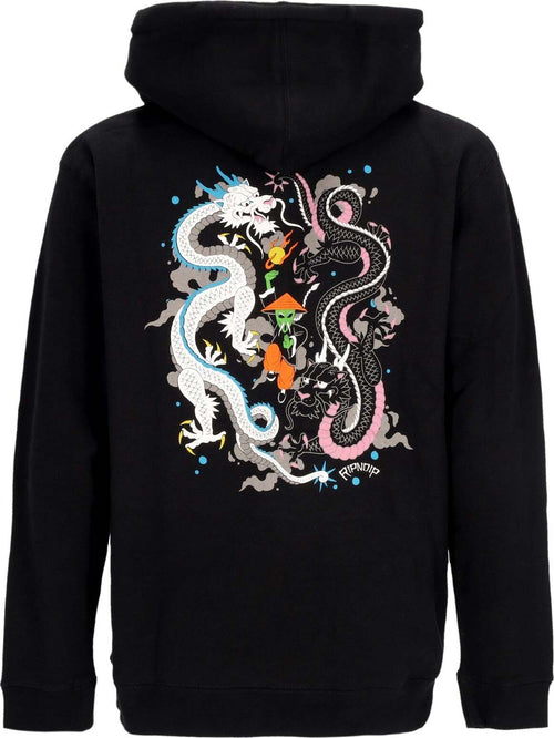 RIPNDIP-Felpa-Cappuccio-Uomo-Ryu-Hoodie-Black-da-uomo