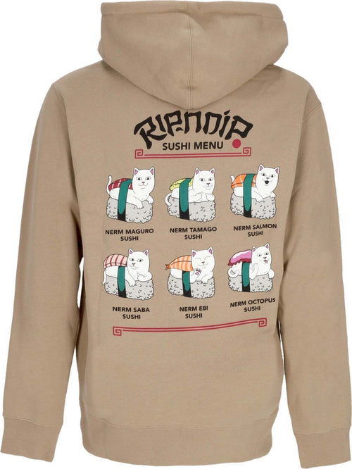 RIPNDIP-Felpa-Cappuccio-Uomo-Sushi-Nerm-Hoodie-Sandstone-da-uomo