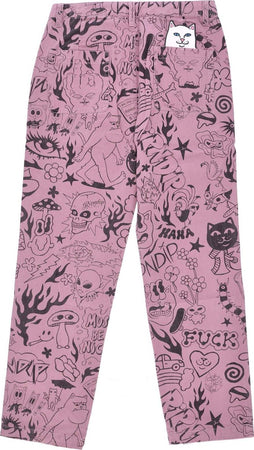 RIPNDIP-Pantalone-Lungo-Uomo-We-Don't-Care-Twill-Pants-Mauve-da-uomo