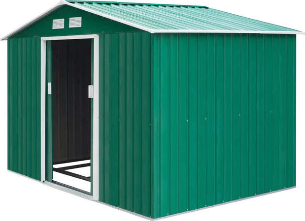 Ripostiglio in metallo verde e Beige deposito da giardino e veranda capanno per attrezzi Giardino e giardinaggio/Organizzazione esterni e alloggiamento/Capanni La Zappa - Altamura, Commerciovirtuoso.it