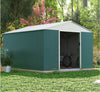 Ripostiglio in metallo verde e Beige deposito da giardino e veranda capanno per attrezzi Giardino e giardinaggio/Organizzazione esterni e alloggiamento/Capanni La Zappa - Altamura, Commerciovirtuoso.it