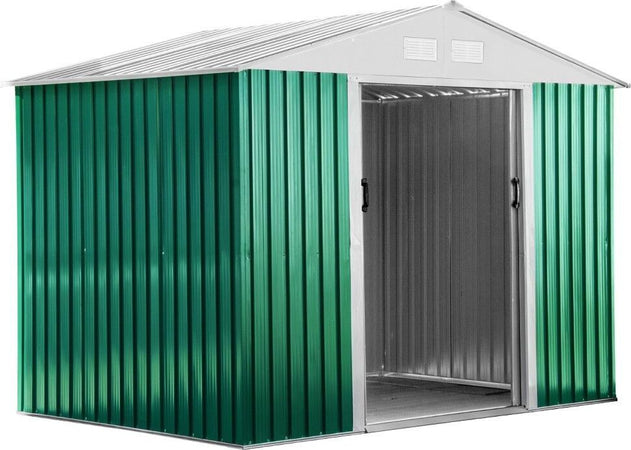Ripostiglio in metallo verde e Beige deposito da giardino e veranda capanno per attrezzi Giardino e giardinaggio/Organizzazione esterni e alloggiamento/Capanni La Zappa - Altamura, Commerciovirtuoso.it