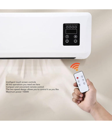Riscaldatore Parete Elettrico Scaldabagno 1500w Termostato Regolabile Telecomando