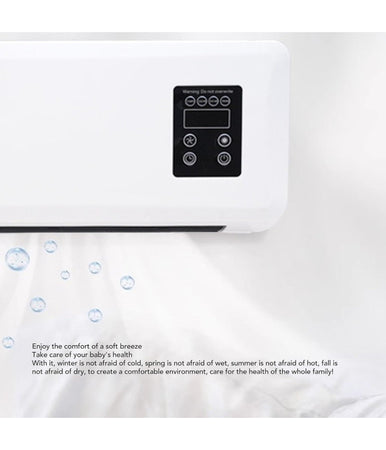 Riscaldatore Parete Elettrico Scaldabagno 1500w Termostato Regolabile Telecomando
