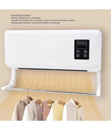 Riscaldatore Parete Elettrico Scaldabagno 1500w Termostato Regolabile Telecomando